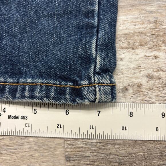 Levis 505 Medium Wash Blue Mens‎ 34x32 Regular Fit Straight Leg Jeans Red Tab - Picture 10 of 10